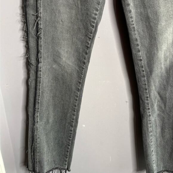 Paige Julia Faded Black Skinny Jeans Frayed Details Size 29 - Picture 3 of 7